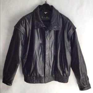 Rodeo Drive Men's Black Leather Jacket Size 40